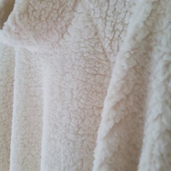 Architect Women's Plus 2X Sherpa Mock Neck Fleece Pullover Top in Egret - Picture 5 of 6